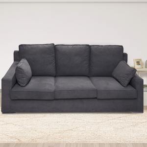 Divano Maxi a 3 Posti, Modello Helen, in Tessuto Grafite - Product Image 1