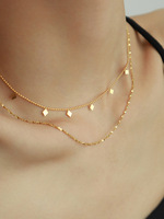 Accessoires de bijoux plaqués or imperméables sans tanish bijoux pour femmes collier en acier inoxydable multicouche inoxydable inoxydable