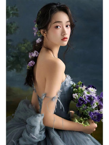 Nouvelle Robe de Soirée Féerique en Crochet à Bretelles Fines, Taille Naturelle, Longueur Thé, Silhouette Évasée et Volumineuse - Product Image 5