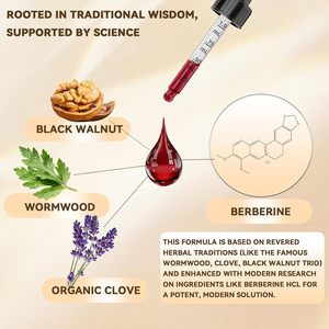 Complément Alimentaire Liquide aux Extraits <span class=keywords><strong>de</strong></span> Plantes (Noix <span class=keywords><strong>de</strong></span> Grenoble, Absinthe, <span class=keywords><strong>Clou</strong></span> <span class=keywords><strong>de</strong></span> <span class=keywords><strong>Girofle</strong></span> et Corossol) – Marque Blanche OEM - Product Image 2