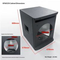 Caisson de basses passif OEM KP6015S vide de 15 pouces, en MDF brillant, pour intérieur/extérieur, avec étiquettes et accessoires de montage inclus