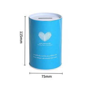 बच्चों के लिए अनुकूलित सिलेंडर ऑफिस मेटल प्रिंटेड पेन होल्डर टिन कैन मिनी टिन कॉइन बैंक मेटल पिग्गी बैंक - Product Image 5