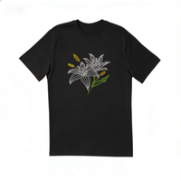 Transfert thermocollant de fleurs en strass pour T-shirt