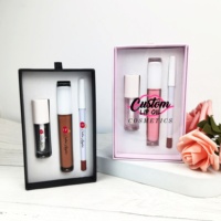 Kit de Lèvres Hydratant 3-en-1 Végétalien Imperméable avec Brillant à Lèvres et Crayon Contour des Lèvres, Emballage Luxe, Marque Privée - Vente en Gros