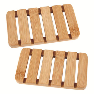 Fujian Zhenghe Zhengfeng <b>Bamboo</b> <b>Soap</b> Holder Rectangular Wood Self Drain <b>Soap</b> <b>Dish</b> For Home Hotel Bathroom Use - Product Image 5