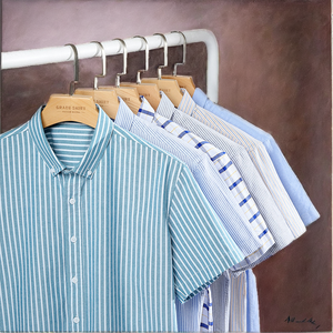 Camisa Casual de Manga Corta Elástica para Hombre, Talla XL, Alta Calidad, 100% Algodón Puro, Diseño a Rayas, Ropa Formal de Primavera, Teñido Liso - Product Image 2
