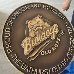 Médailles en cuivre gaufré personnalisées, insignes antiques et plaques de porte pour domaines privés, plaques signalétiques de château médaille d'école - Product Image 6