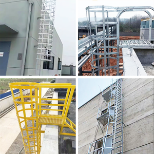 <span class=keywords><strong>Precio</strong></span> barato Industrial al aire libre de aluminio de seguridad jaula para gatos <span class=keywords><strong>escalera</strong></span> de paso Diseño Vertical - Product Image 3