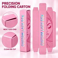 Boîte d'emballage pour gloss à lèvres en or rose avec logo personnalisé, boîte cadeau cosmétique recyclable avec impression offset sur papier couché