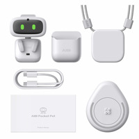 Robot Compagnon IA Intelligent Portable, Jouet Interactif Animé avec Dialogue Bilingue, Commande Vocale et Lanière de Bureau