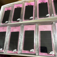 Extensions de cils en gros, finition mate, foncés, en plateaux, 03 05 07, volume doux, marque privée, extensions de cils individuels en cachemire, effet volumineux