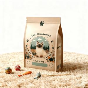 Bolsa de Fondo Plano con Cierre de Mylar Personalizada al por Mayor de 1 kg, 3 kg, 5 kg, 10 kg, 20 kg para Alimentos de Mascotas como Perros, Gatos, Peces y Aves - Product Image 2