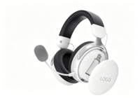 Casque de jeu sans fil 2,4 G, casque de jeu dynamique supra-auriculaire, trois modes, batterie détachable, pour PC/joueur