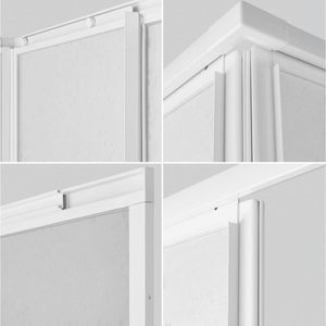 Box Doccia Angolare 80x80 Cm Altezza 185 Cm Porta Scorrevole Centrale Reversibile con Maniglia - Product Image 4
