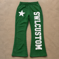 Pantalons de survêtement personnalisés en gros à faible MOQ pour homme, poids lourd, molleton de haute qualité, broderie, patchwork