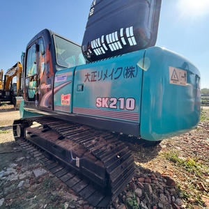 Matériel de terrassement importé, durable et économe en carburant, doté d'une puissance élevée. Excavatrice sur chenilles hydraulique d'occasion Kobelco SK210 de 21 tonnes - Product Image 1