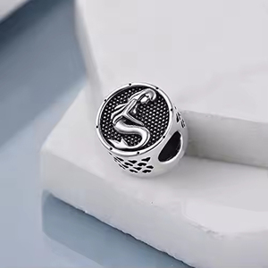 Đồ trang sức làm DIY S925 Sterling <span class=keywords><strong>Silver</strong></span> bạc oxy hóa Nàng Tiên Cá Tùy chỉnh hình ảnh hình ảnh quyến rũ hạt - Product Image 5