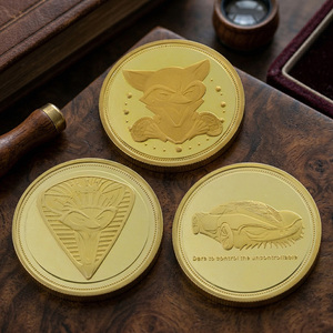 Moneda Conmemorativa Personalizada de <span class=keywords><strong>Egipto</strong></span>, Moneda 3D con Grabado, Chapada en Oro, con Logotipo y Letras - Product Image 4