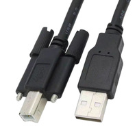 Cable de Impresión USB 2.0 con Tornillo y Puerto Cuadrado para Impresora, Conductor de Cobre