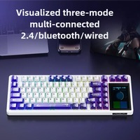 Clavier de jeu sans fil AULA L99 à trois modes avec écran tactile de 3,98 pouces et fixation Gasket