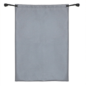 <b>Drawstring</b> Storage Bag 18x23cm PU Waterproof Unisex Minimalist Design For Outdoor Use - Product Image 1