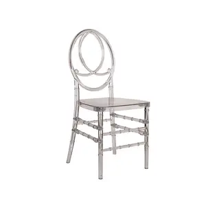 Plastic Resin Clear Transparent Tiffany Napoleon Ghost Phoenix Chivari Chiavari Chairs With Seat Pad For Wedding Events Banquet