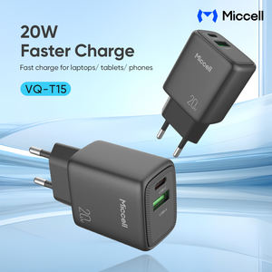 Chargeurs de téléphone Miccell 20W, <span class=keywords><strong>chargeur</strong></span> mural USB-C avec double port et charge rapide PD, comme adaptateur secteur pour <span class=keywords><strong>iPhone</strong></span>, <span class=keywords><strong>iPad</strong></span> et ordinateurs portables - Product Image 6