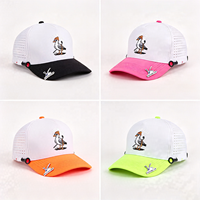 Gorra de Béisbol Personalizada de 5 Paneles, Impermeable, con Parche Bordado con Logotipo, Gorra de Golf con Orificios Cortados con Láser y Soporte para Tees, Gorra de Golf Perforada