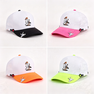 Cappello da Baseball Personalizzato a 5 Pannelli Impermeabile con Logo Ricamato, Cappello da Golf con Fori Tagliati al Laser e Porta Tee, Cappello da Golf Perforato - Product Image 5