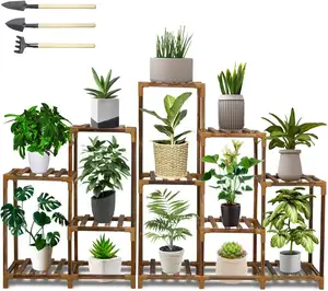 Plant support indoor and outdoor 12 floor corner plant support wood is suitable for a variety of plants living room garden