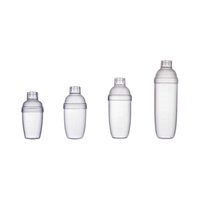 Minbin Gelas Plastik Transparan PC Mixer Minuman Shaker Alat Bar Pengocok Es Gelas Boba Botol Shaker Perlengkapan Hotel Restoran
