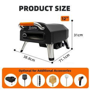 Medidor de temperatura Mini <span class=keywords><strong>horno</strong></span> de pizza para hornear eficiente y preciso con <span class=keywords><strong>piedra</strong></span> giratoria - Product Image 5