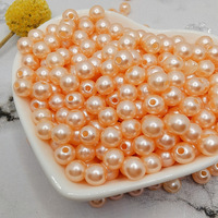 Perles acryliques lisses et polies de haute qualité, de 4 à 16 mm, perles rondes en plastique pour la fabrication de bijoux
