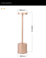 Lampe de table LED à intensité variable avec batterie rechargeable USB, design moderne en métal décoratif, pour la lecture, la chambre à coucher, les salons