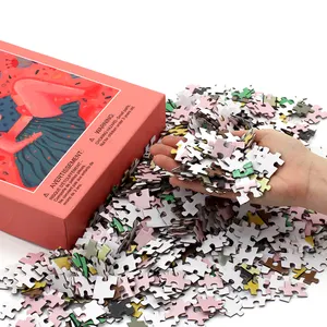 Free Sample Custom OEM Beautiful Artwork Cardboard 500/1000 Pieces Jigsaw Puzzle Adult Puzzle