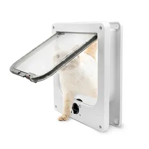 热卖宠物门适用于屏蔽门保护狗滑动带磁性翻盖自动猫门宠物门