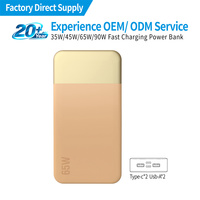 Batería Externa Portátil de Carga Rápida para Teléfono y Laptop, con Logotipo Personalizado, 35W 45W 65W 10000mAh 20000mAh, Nuevo Estilo, Venta al Por Mayor