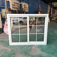Fenêtre coulissante en PVC sur mesure avec moustiquaire pour cuisine, balcon, rail coulissant résistant aux intempéries, usine certifiée ISO9001