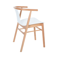 Chaises en plastique avec pieds en bois, chaise de salle à manger, chaise de mariage, chaise de restaurant, cadre en bois de hêtre, revêtement en tissu, siège en PP