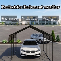 Grandes structures de carport commerciales modernes en acier robuste, entièrement métalliques, avec cadre thermolaqué, kits de construction du fabricant chinois