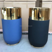 Pots de plantes modernes d'extérieur en acier inoxydable, grands pots de fleurs, vases de sol pour l'entrée, la décoration intérieure, le jardin, le mariage et les hôtels