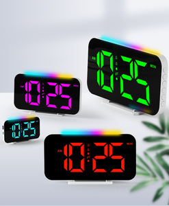 Hiện đại RGB đồng hồ với im lặng đa chức năng báo động hiển thị kỹ thuật số nhiệt độ đọc nhựa điện tử bầu không khí đèn - Product Image 2