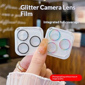 Protector de Cámara de Cobertura Total con Brillantina, Cristal Templado, para <span class=keywords><strong>iPhone</strong></span> 16 Pro Max, 15 <span class=keywords><strong>Plus</strong></span>, 14 Pro, Gran Venta 2026 - Product Image 1