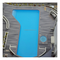 Planche de terrasse composite WPC antidérapante, écologique, au design moderne, aspect bois, étanche, installation par clipsage, pour jardin extérieur