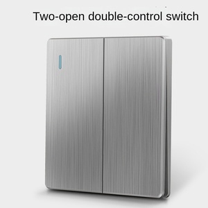 Interruptores de panel de metal de nuevo diseño interruptor de pared de luz eléctrica y enchufe doméstico - Product Image 3