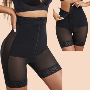 Shorts rembourrés BBL, gaine ventre plat et rehausseur de fesses en dentelle, culotte sculptante avec fermeture à crochets et fermeture éclair - Product Image 3