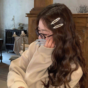 Barrette de luxe à strass, épingle à <span class=keywords><strong>cheveux</strong></span> haut de gamme, barrette latérale exquise <span class=keywords><strong>pour</strong></span> franges, accessoires capillaires - Product Image 3