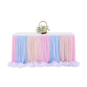 Grass Skirt for <b>Table</b> <b>Table</b> Skirts for Sale Tulle <b>Table</b> Skirt 9ft Baby's Birthday Party - Product Image 3
