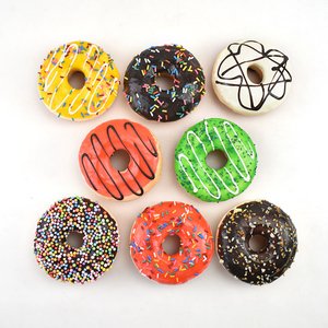 Modern Mini Donut Bread <b>Squishy</b> Toy Soft PU Slow Rising Simulation <b>Food</b> Fridge Magnet Portable Bag Pendant for Children Gift - Product Image 6