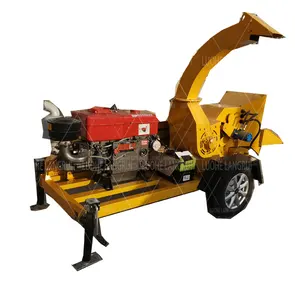 Máquina trituradora de madeira chinesa para triturar toras de madeira, lajes e sarrafos, galhos de árvores, folhas e jardins, solo orgânico